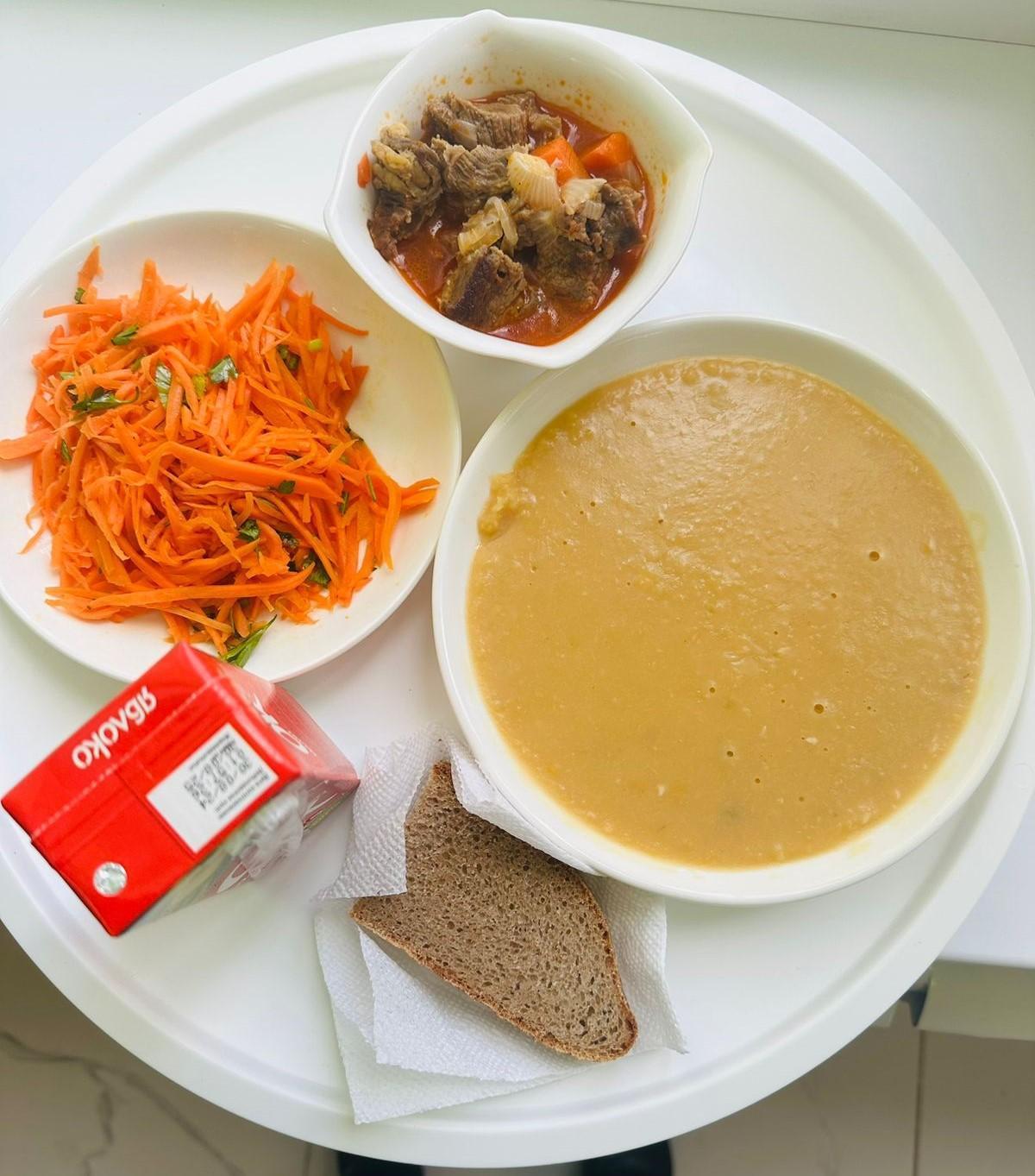 Меню горячего питания в школьной столовой