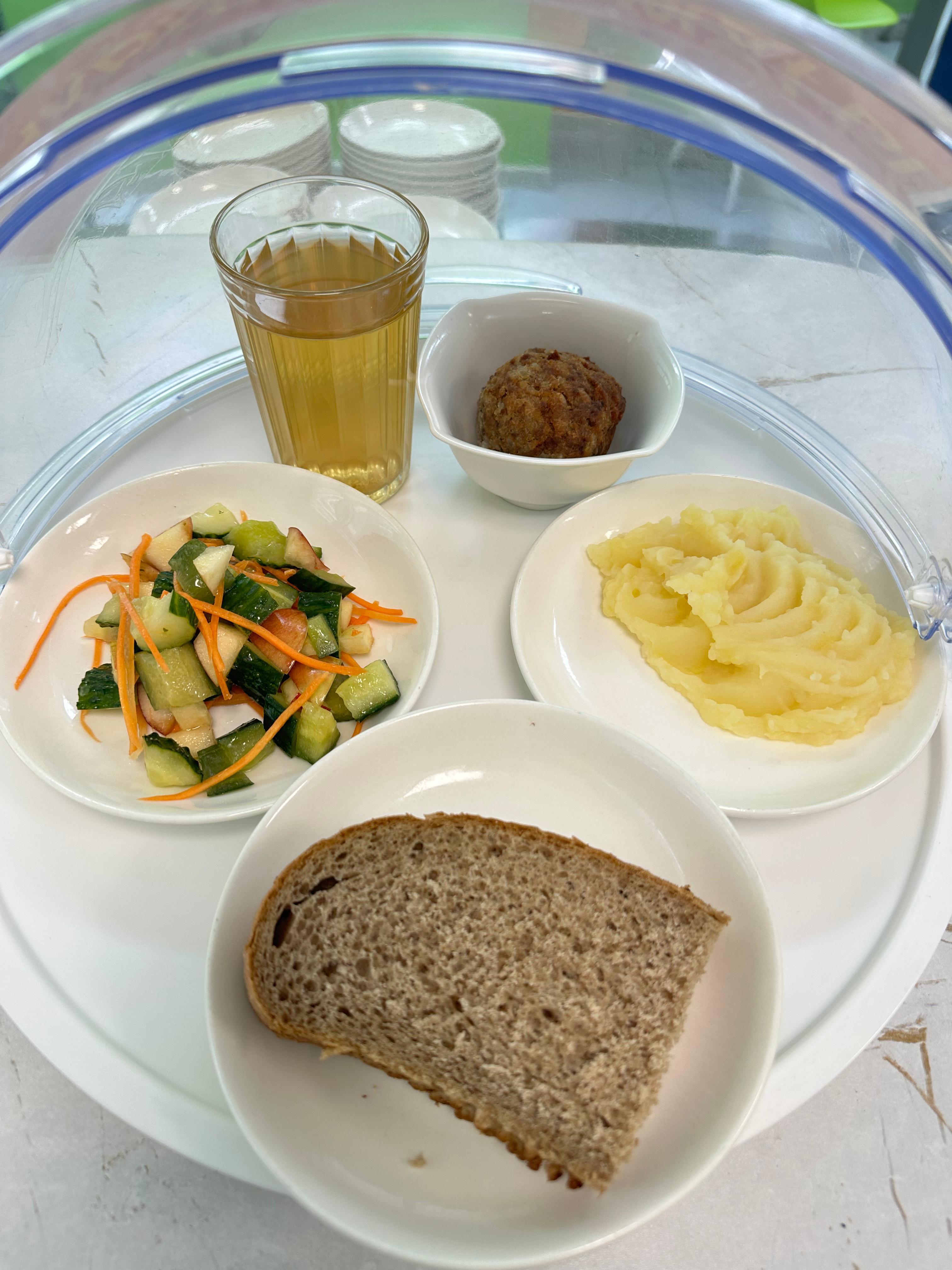 Меню горячего питания в школьной столовой