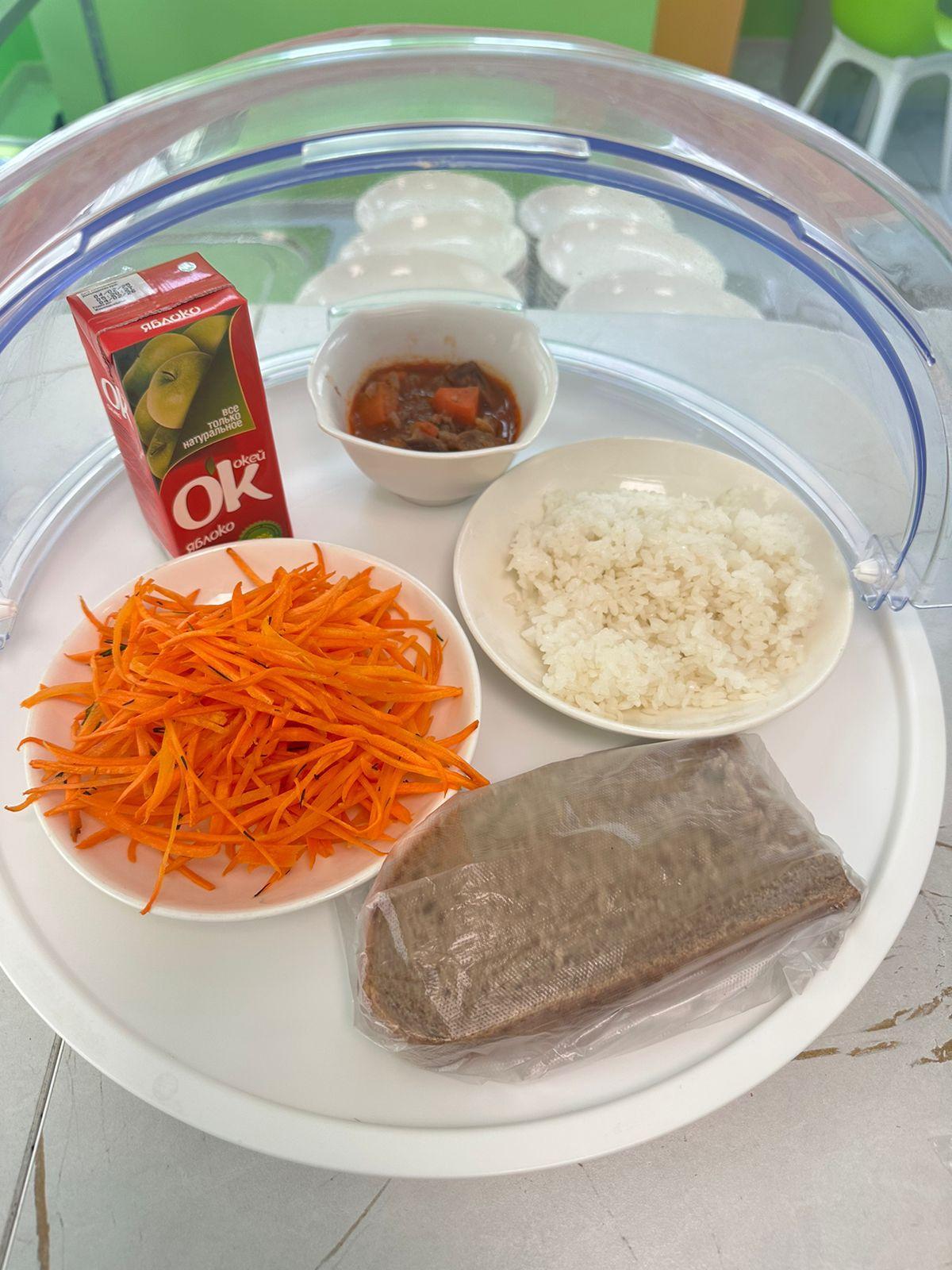 Меню горячего питания в школьной столовой