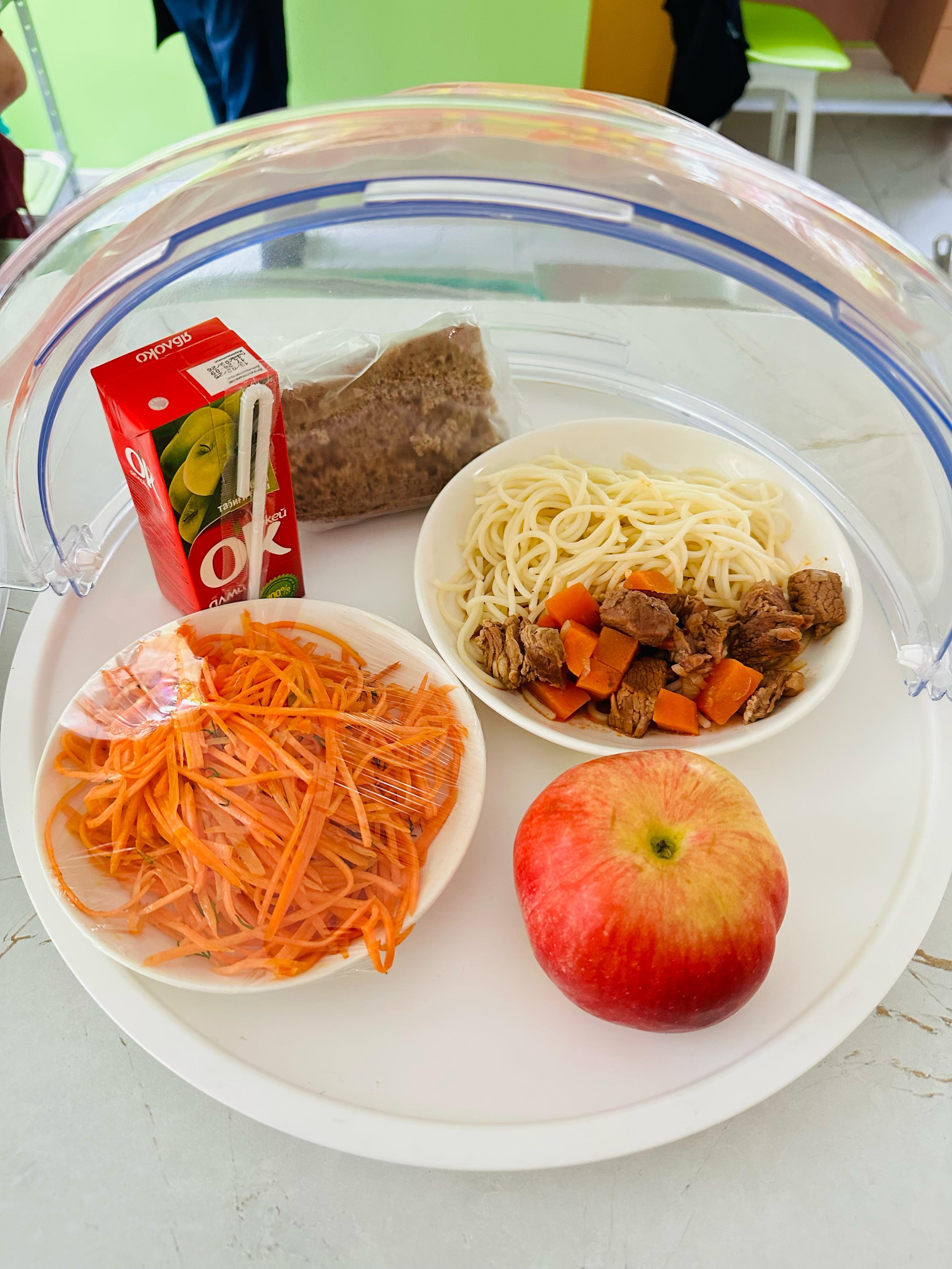 Меню горячего питания в школьной столовой