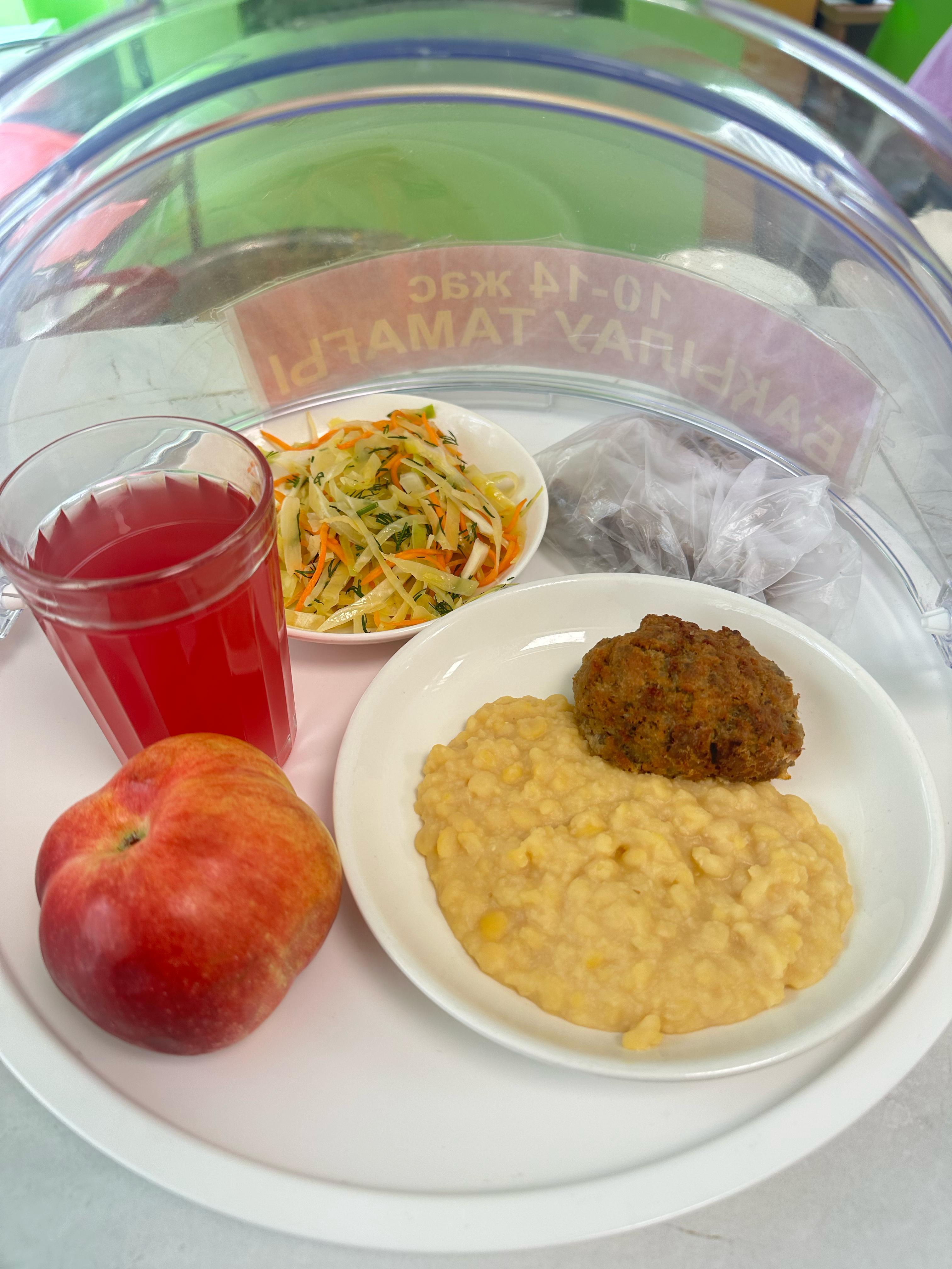 Меню горячего питания в школьной столовой