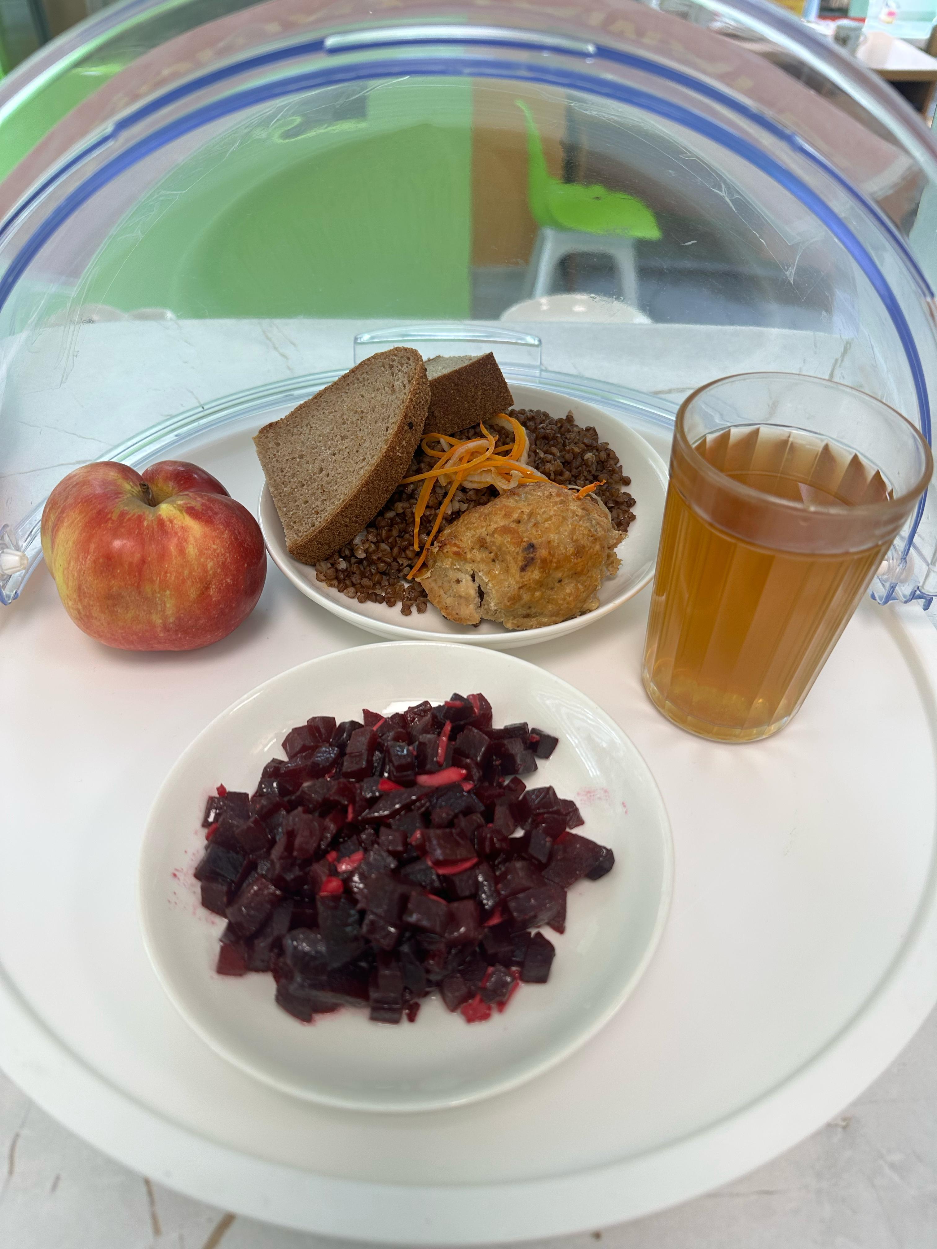 Меню горячего питания в школьной столовой