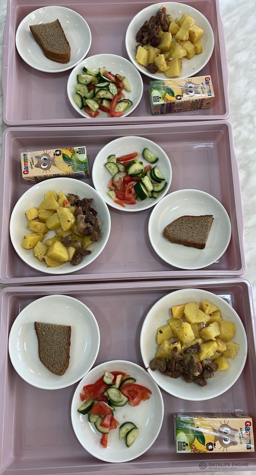 Меню горячего питания в школьной столовой